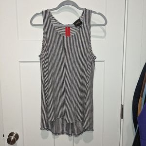 Navy and white tunic tank top